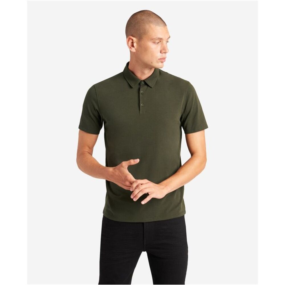 Kenneth Cole Mens Performance Button Polo Shirt, NWT